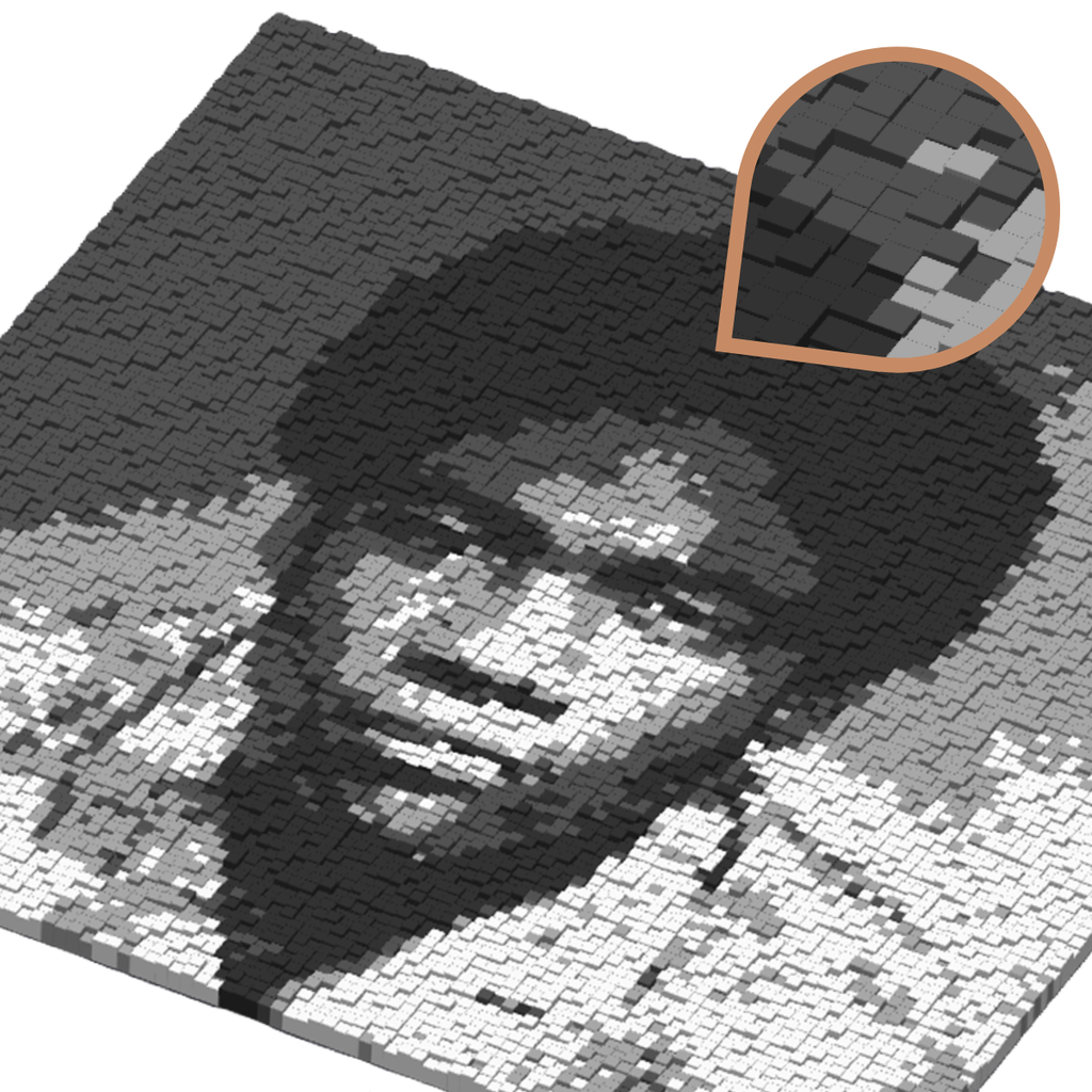 V. 3005 3D Pixel Album Art